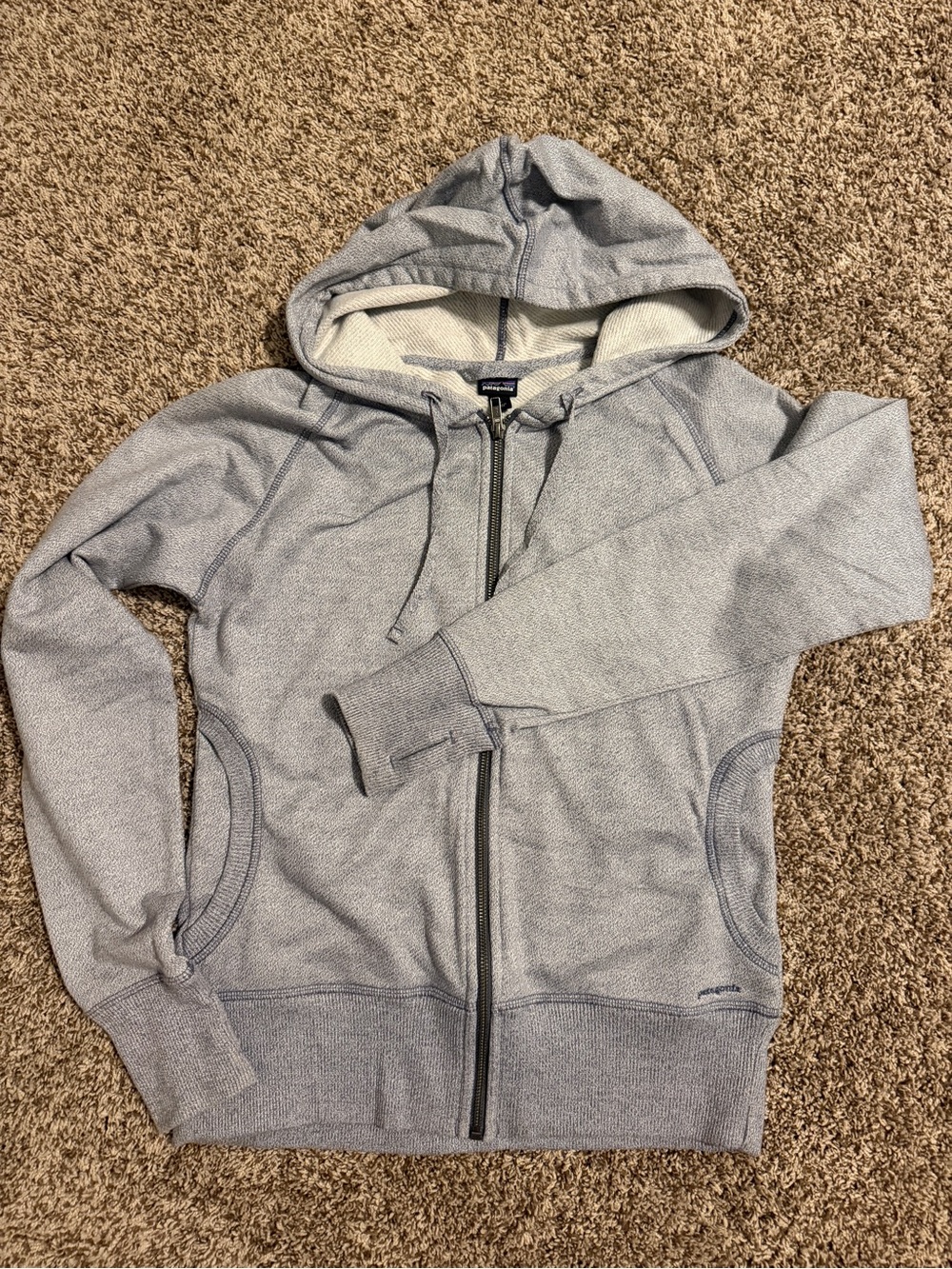 Patagonia Women’s Cloud Stack Gray Full-Zip Hoodie | Organic | Size - L |